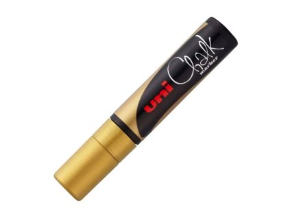 PWE 17K_Uni Chalk Marker PWE-17K - křídový popisovač 15 mm - zlatý