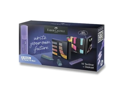 Sada zvýrazňovačů ve stojánku Faber-Castell Textliner - 16 ks