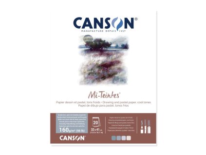 31032P005_Mi-Teintes blok lepený 24 × 32 cm, 160 g – šedo-modré tóny