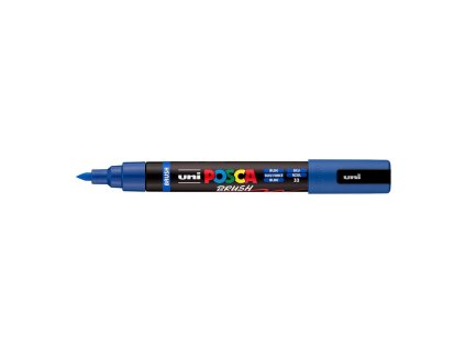 Akrylový popisovač Uni Posca PC-5BR, 1-4mm – štětcový hrot, modrý 33