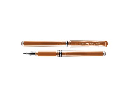 UM 153 BRONZE_Gelový roller UNI Signo Broad UM-153 - 1,0 mm, bronzový