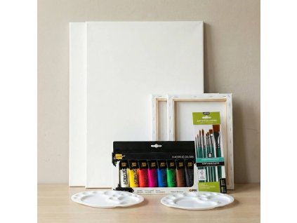 Valentýnská edice - Sada malování na plátno akrylovými barvami II