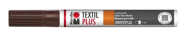 Fix na tmavý textil Marabu Textil Painter Plus 3 mm - hnědý 046 DOPRODEJ