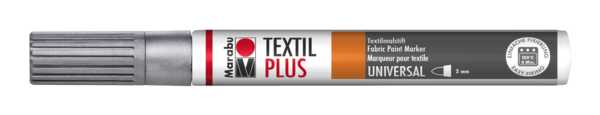 Fix na tmavý textil Marabu Textil Painter Plus 3 mm - stříbrný 782