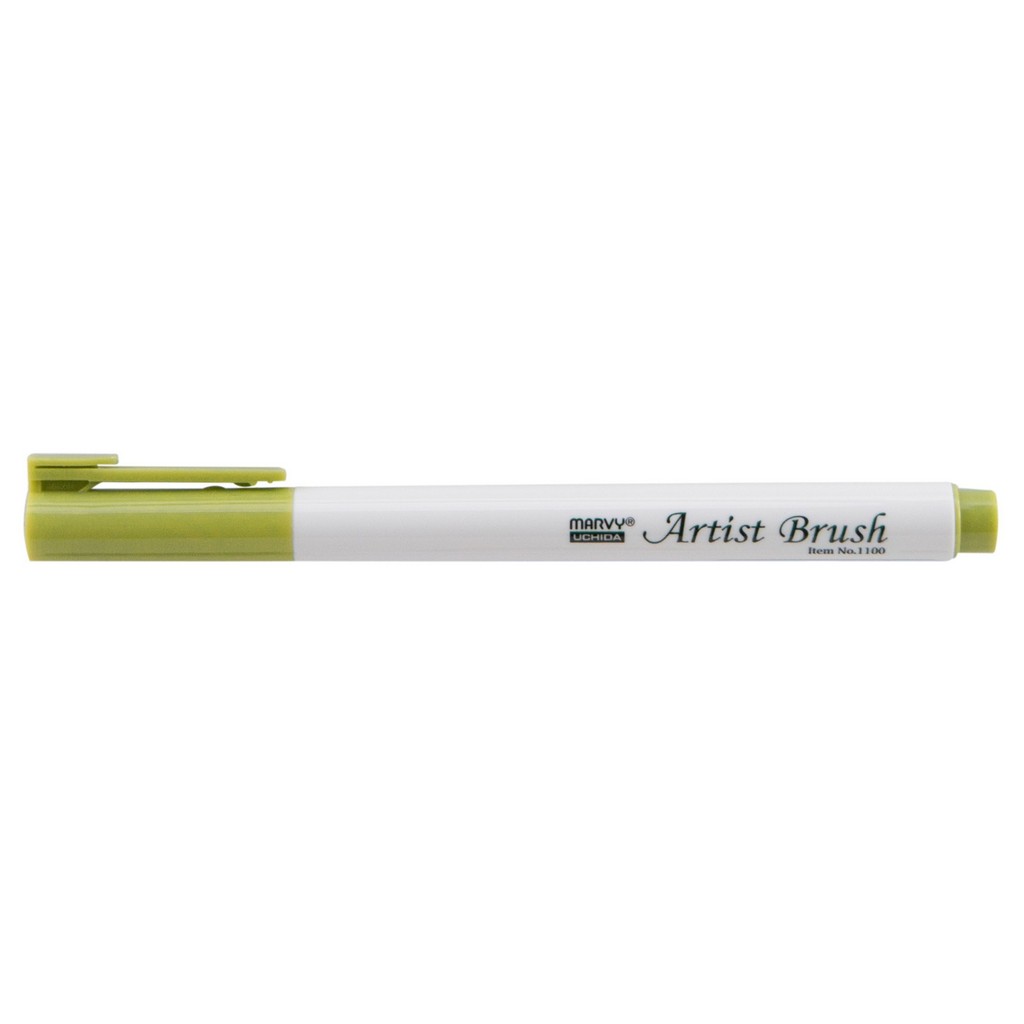 Levně MARVY Artist Brush 1100-52 fix štětcový hrot – barvy vodní báze brush pen na papír lettering kaligrafie rozmývatelný mísitelný acid free netoxický