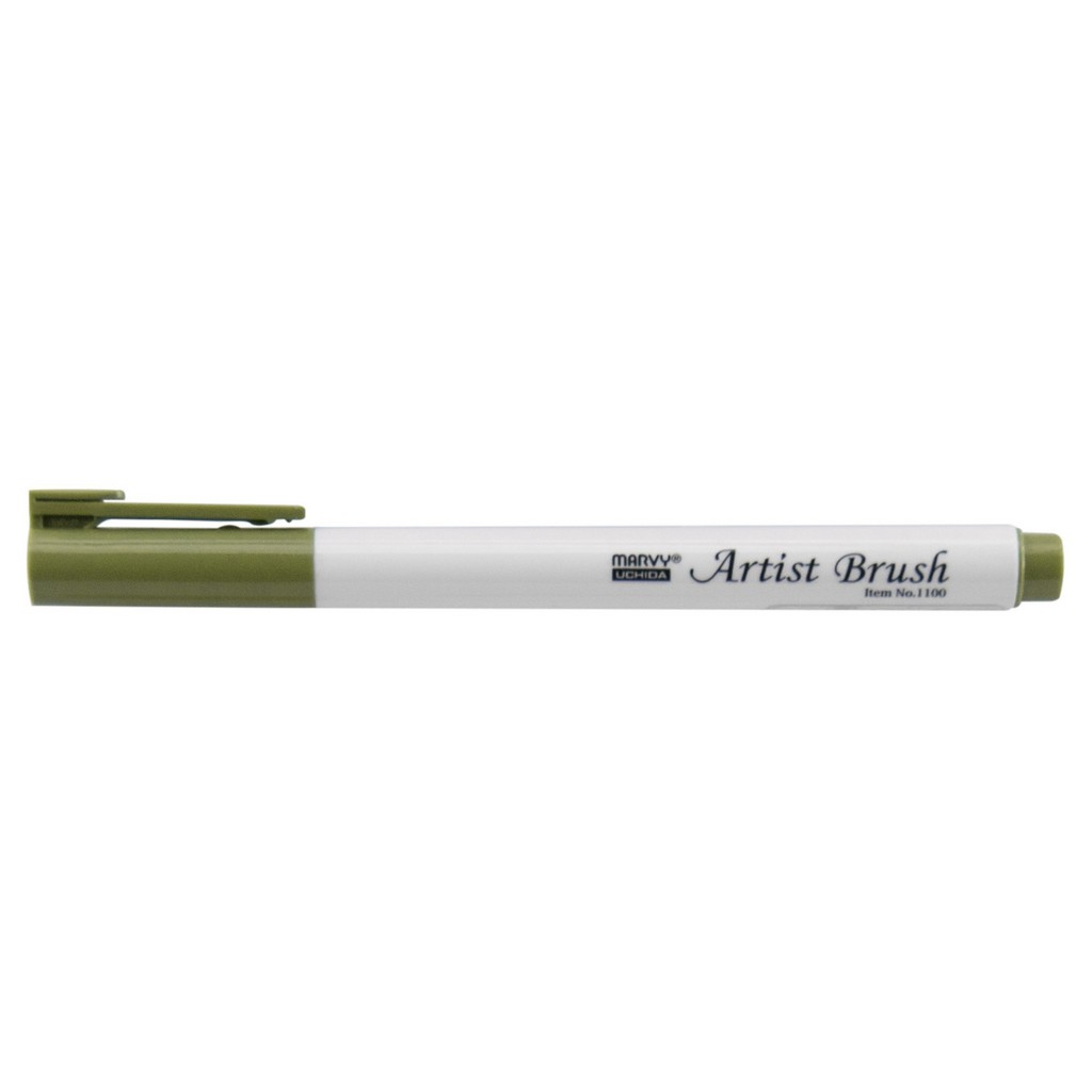 Levně MARVY Artist Brush 1100-96 fix štětcový hrot – barvy vodní báze brush pen na papír lettering kaligrafie rozmývatelný mísitelný acid free netoxický