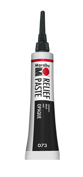 Levně Kontura na sklo a porcelán Marabu RELIEF PASTE - Černá 073