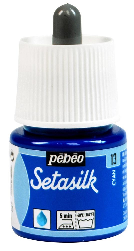 Levně Pébéo Barva na hedvábí Setasilk 45 ml - modrá cyan 13