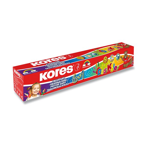 Kores 72327 Dedi Kolor prstové barvy sada 6+1 barev