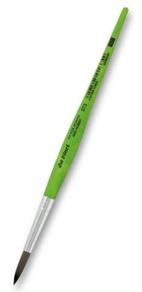 Štětec DaVinci zelený kulatý 373 - 12