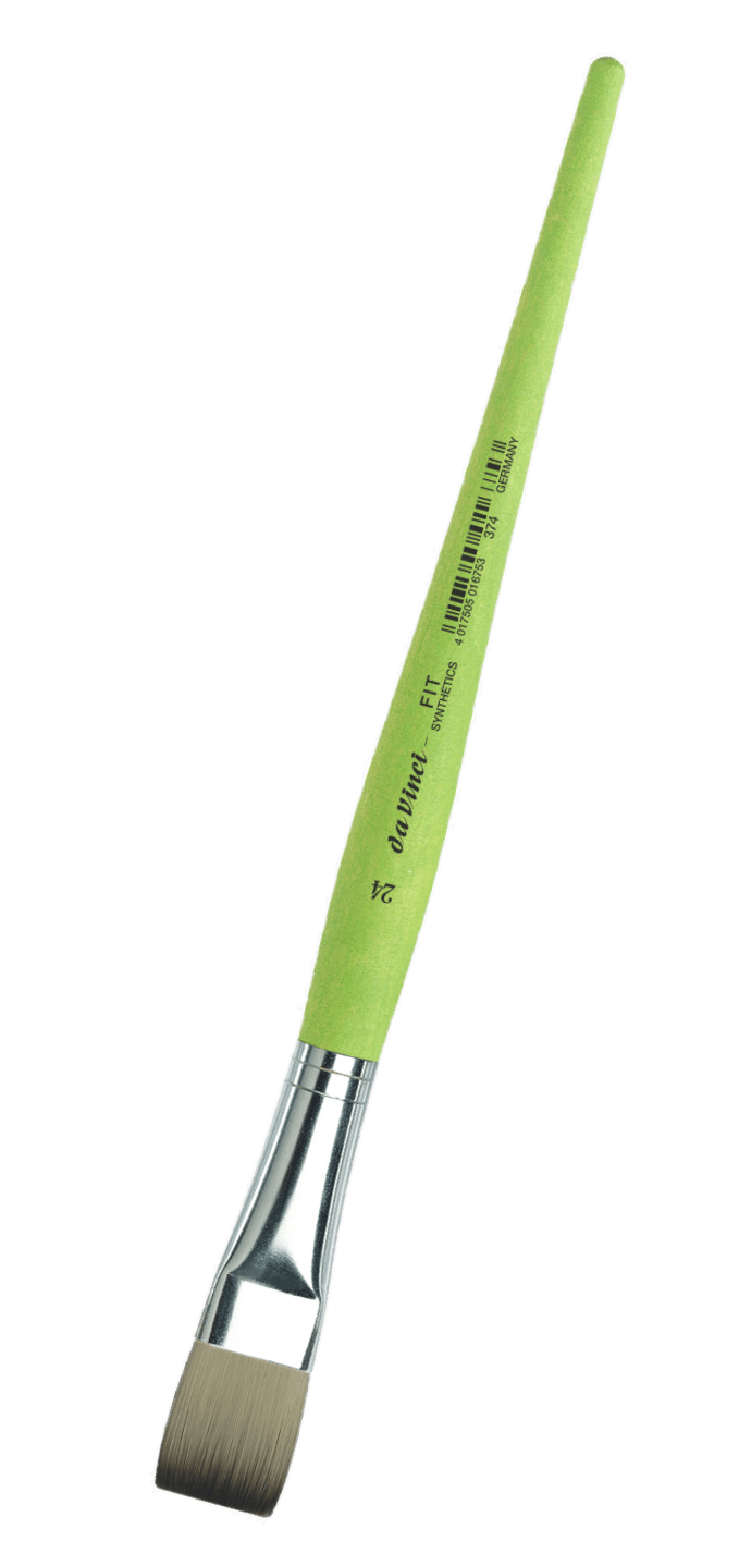 Štětec DaVinci zelený plochý 374 - 24