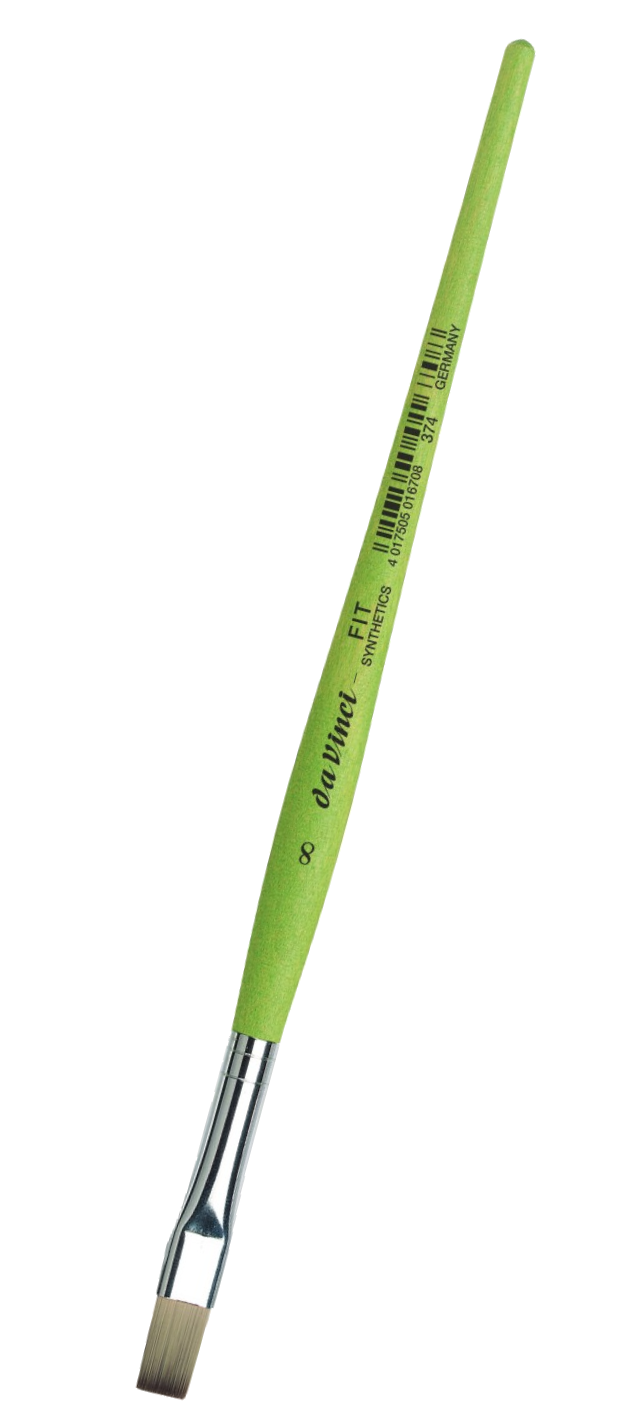 Štětec DaVinci zelený plochý 374 - 8