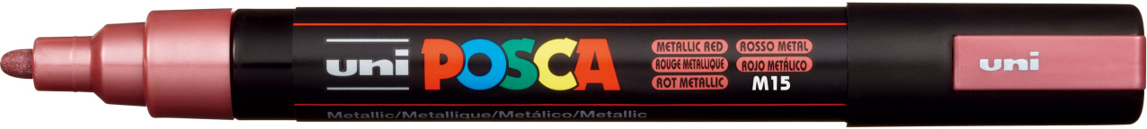 Levně Akrylový popisovač Uni Posca 5M 1,8 - 2,5 mm červený metalický M15