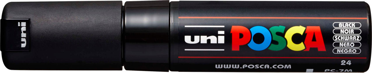 Levně Akrylový popisovač Uni Posca 7M 4,5-5,5 mm kulatý černý