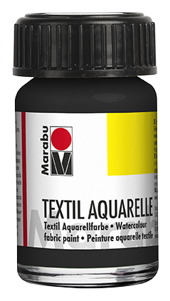 Levně Barva na textil Marabu Textil Aquarelle 15 ml - černá 073