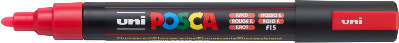 Levně Akrylový popisovač Uni Posca 5M 1,8 - 2,5 mm fluo červený f15