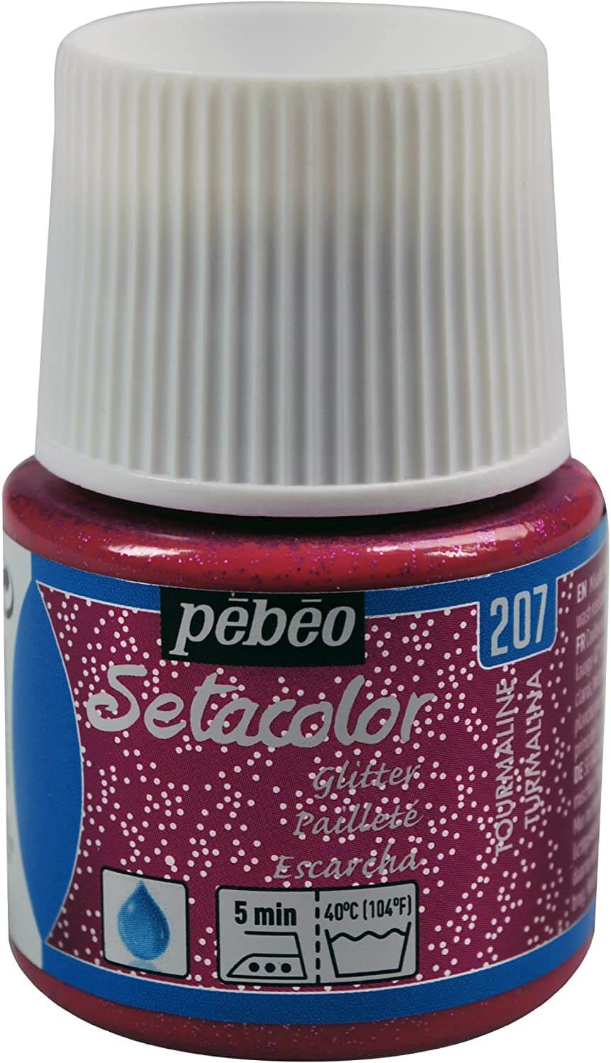 Levně Pébéo Barva na textil Setacolor Light glitter 45 ml - Růžová tourmaline 207