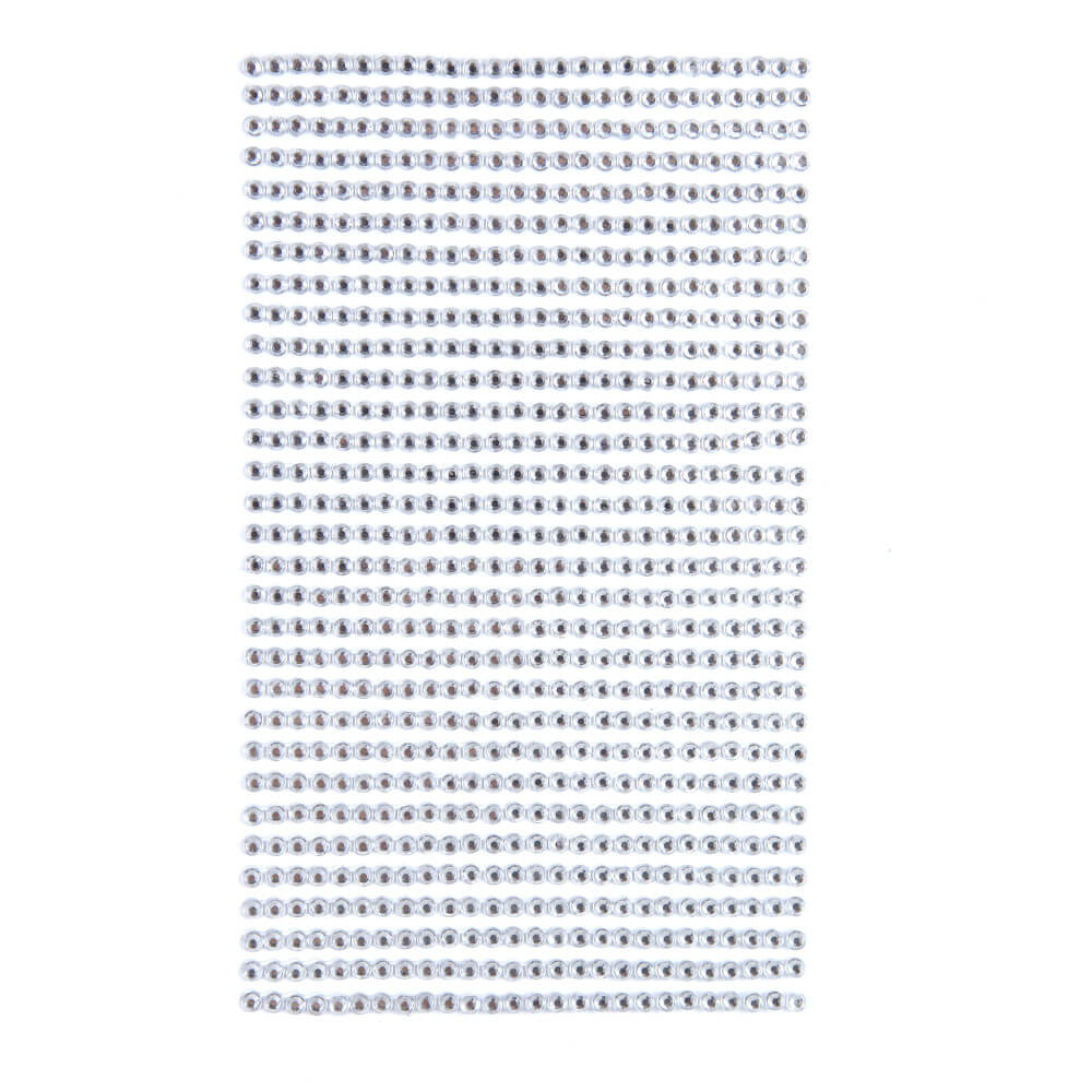 Levně Nalepovací kamínky dpCraft 3 mm 806 ks - stříbrné