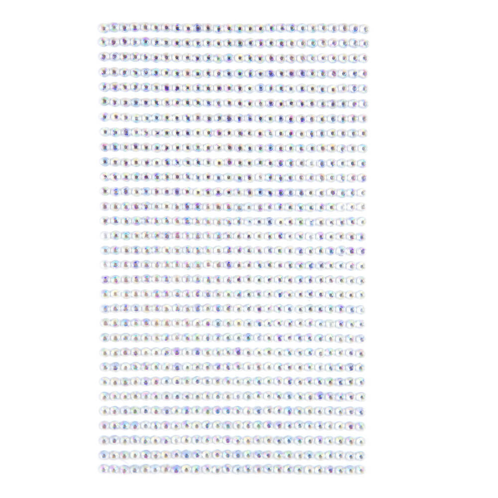 Levně Nalepovací kamínky dpCraft 3 mm 806 ks - stříbrné s duhovými odlesky