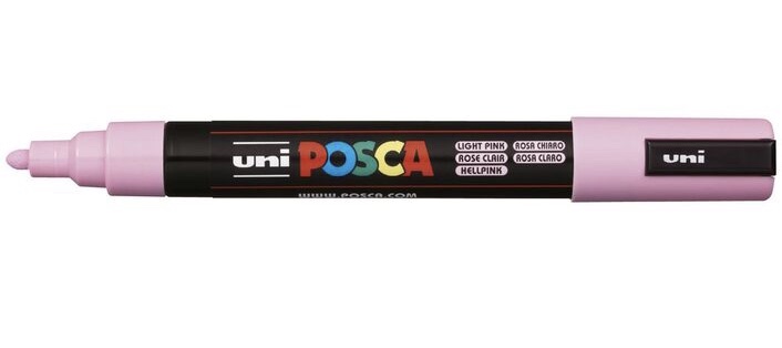 Levně Akrylový popisovač Uni Posca 5M 1,8 - 2,5 mm světle růžový 51