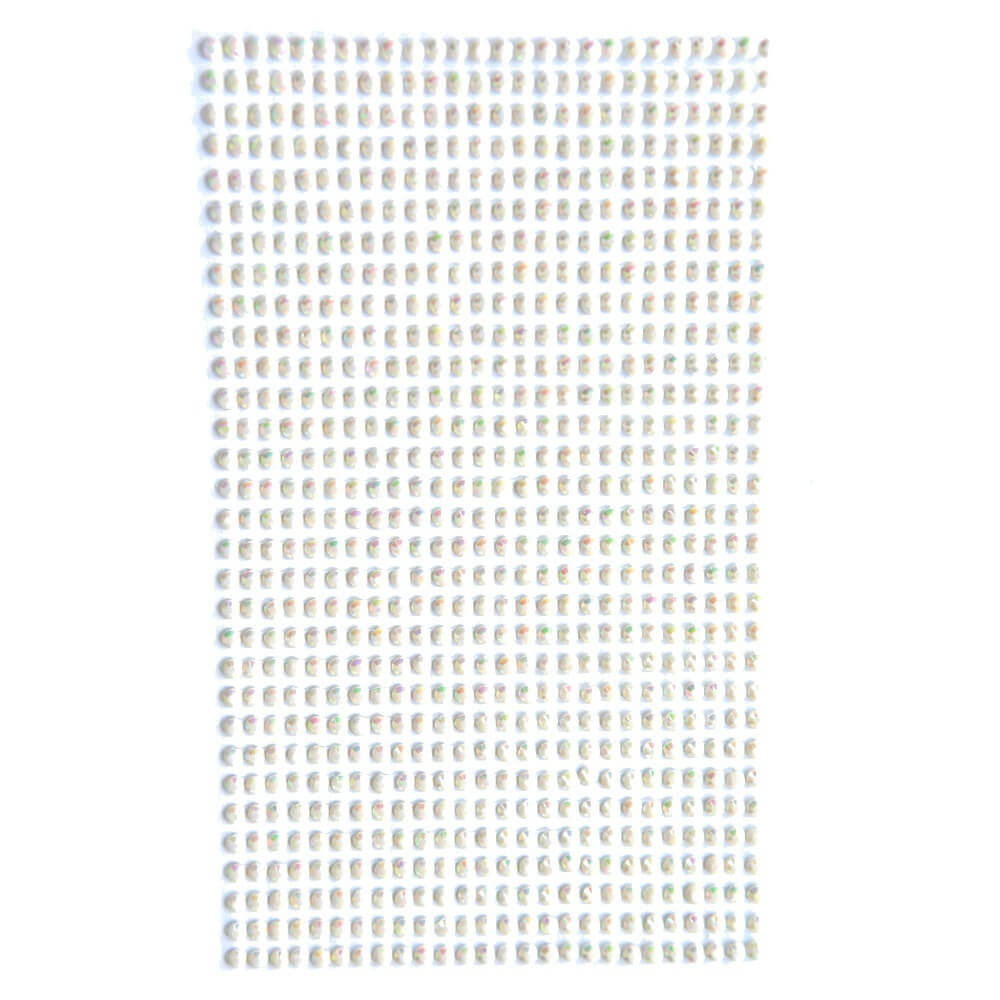 Levně Nalepovací kamínky dpCraft 3 mm 806 ks - pastelové s duhovými odlesky