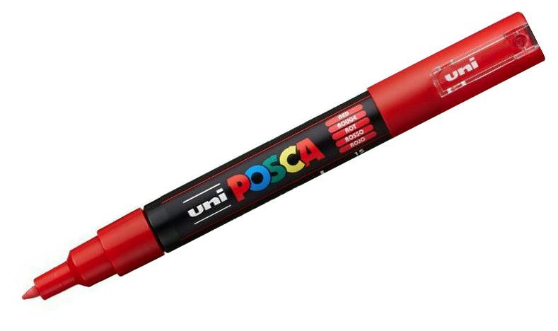 Levně Akrylový popisovač Uni Posca 1M 0,7 mm červený 15