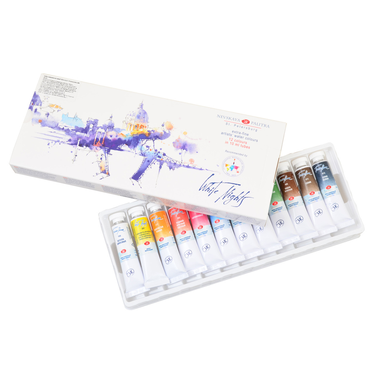 Levně Nevskaya Palitra White Nights 19411243 akvarelové barvy v tubách 12x10 ml