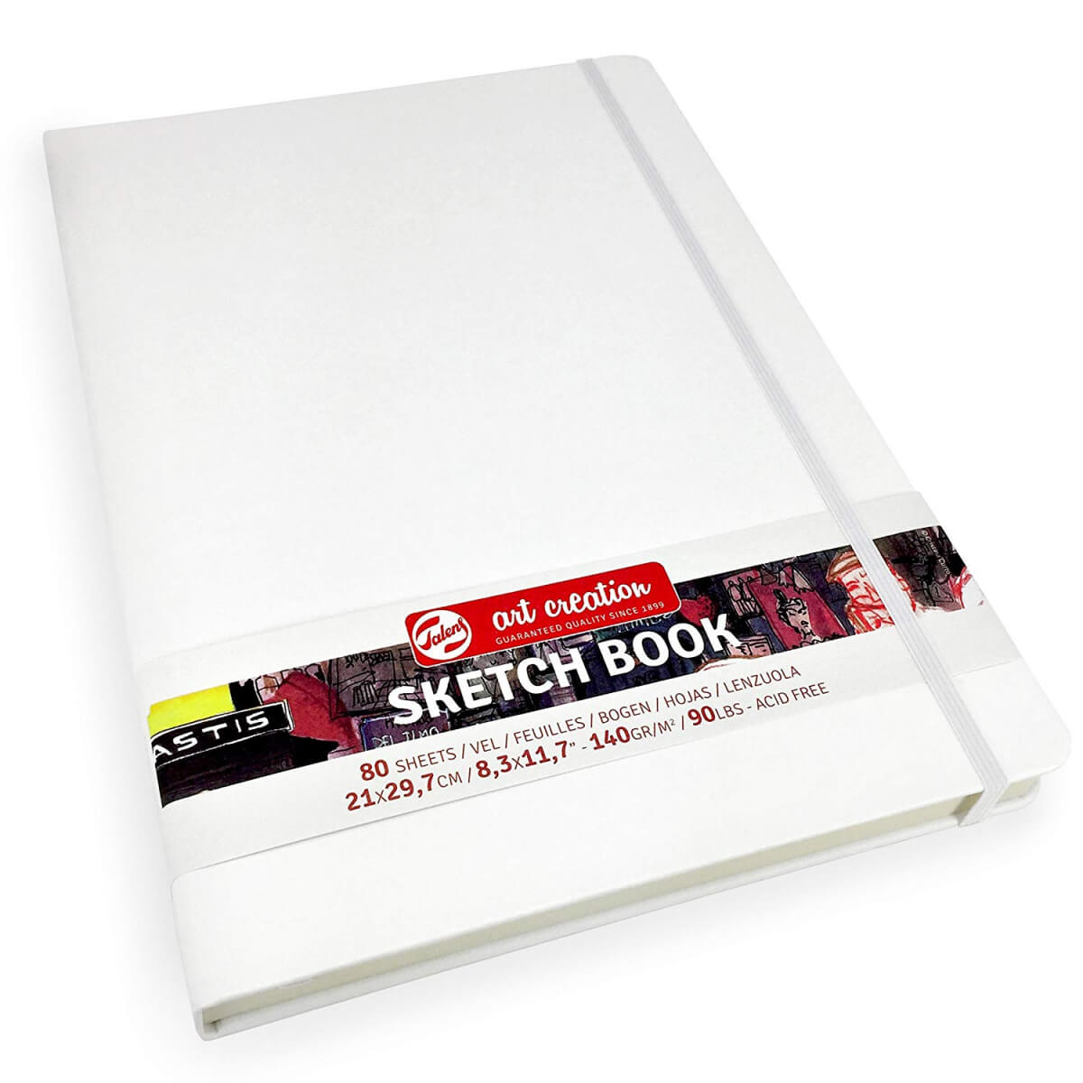Levně Talens Art Creation Sketch Book - skicák v bílé tvrdé vazbě 21x30 cm 80 listů 140 g