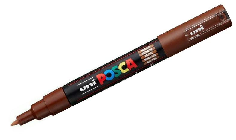 Levně Akrylový popisovač Uni Posca 1M 0,7 mm hnědý 21