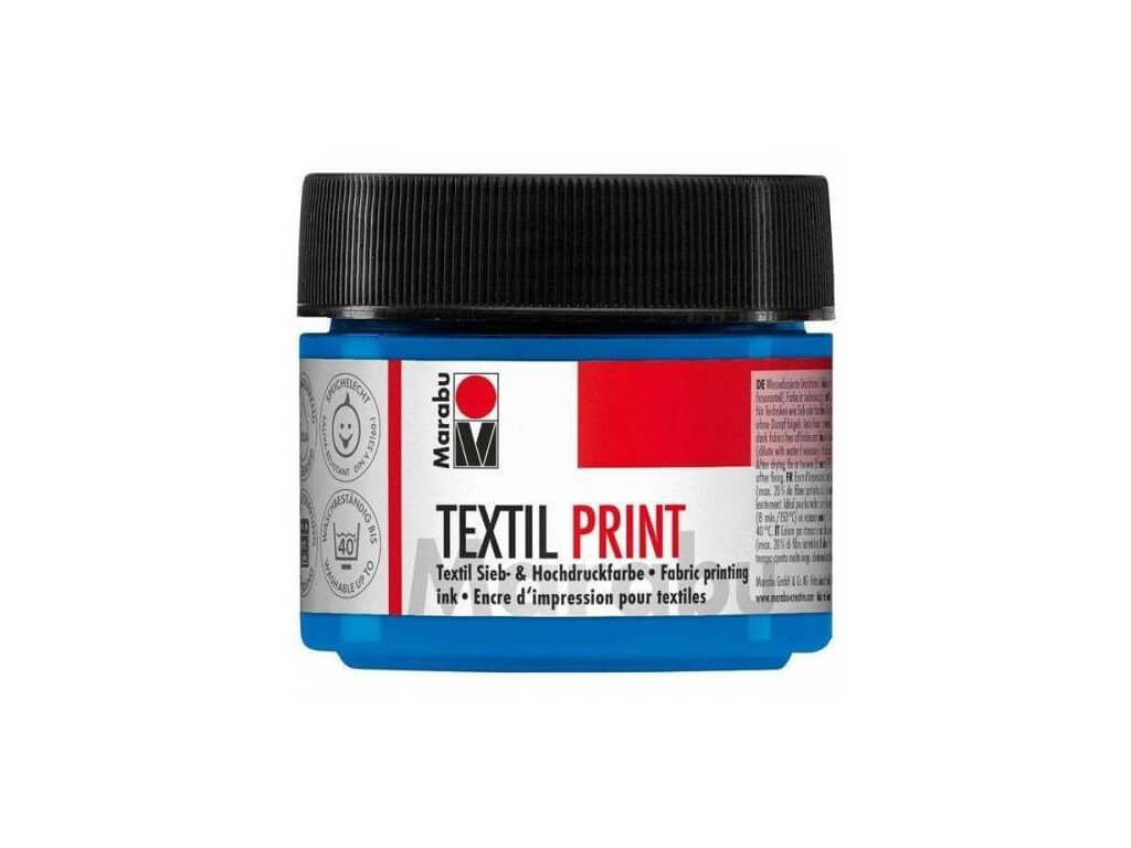 Levně Tiskařská barva Marabu Textil Print 100 ml - modrá cyan