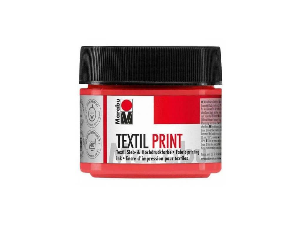 Levně Tiskařská barva Marabu Textil Print 100 ml - červená