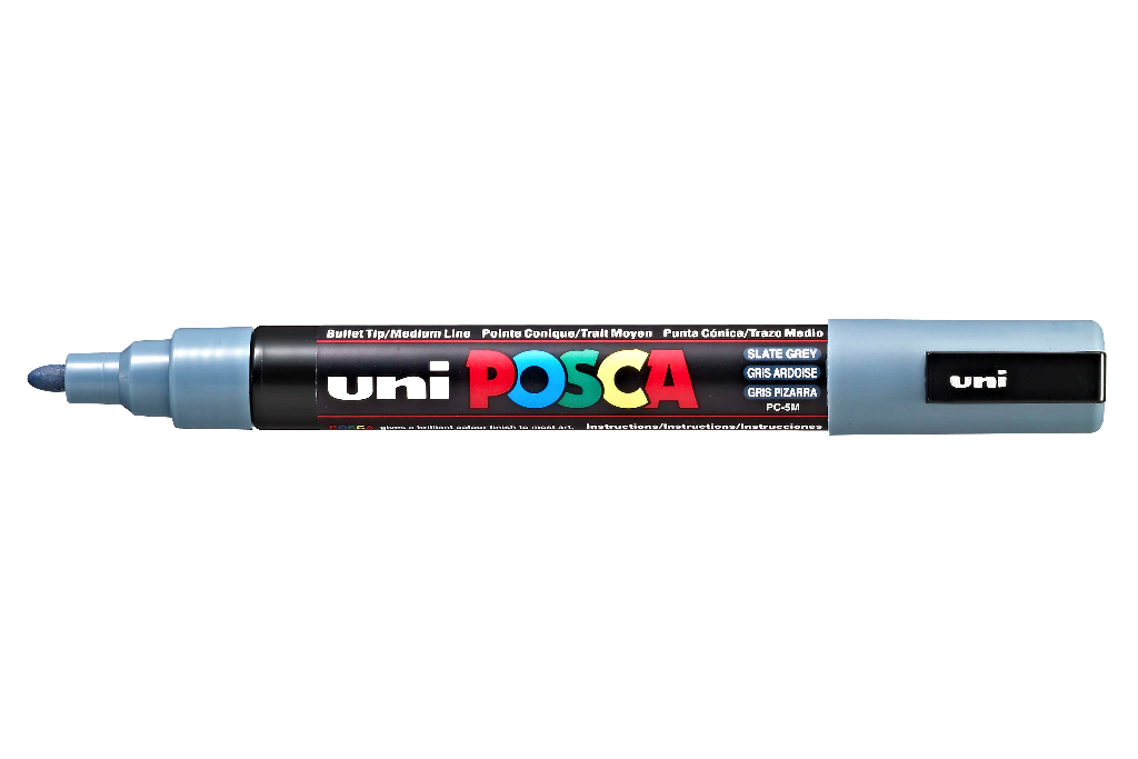 Levně Akrylový popisovač Uni Posca 5M 1,8 - 2,5 mm břidlicově šedý 61