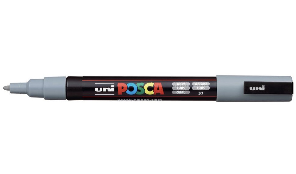 Levně Akrylový popisovač Uni Posca 3M 0,9 - 1,3 mm šedý 37