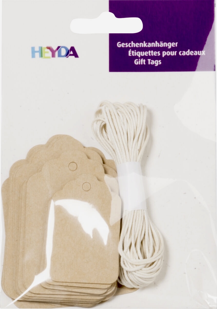 Levně Visačky Heyda Kraft 3 x 10 ks + provázek