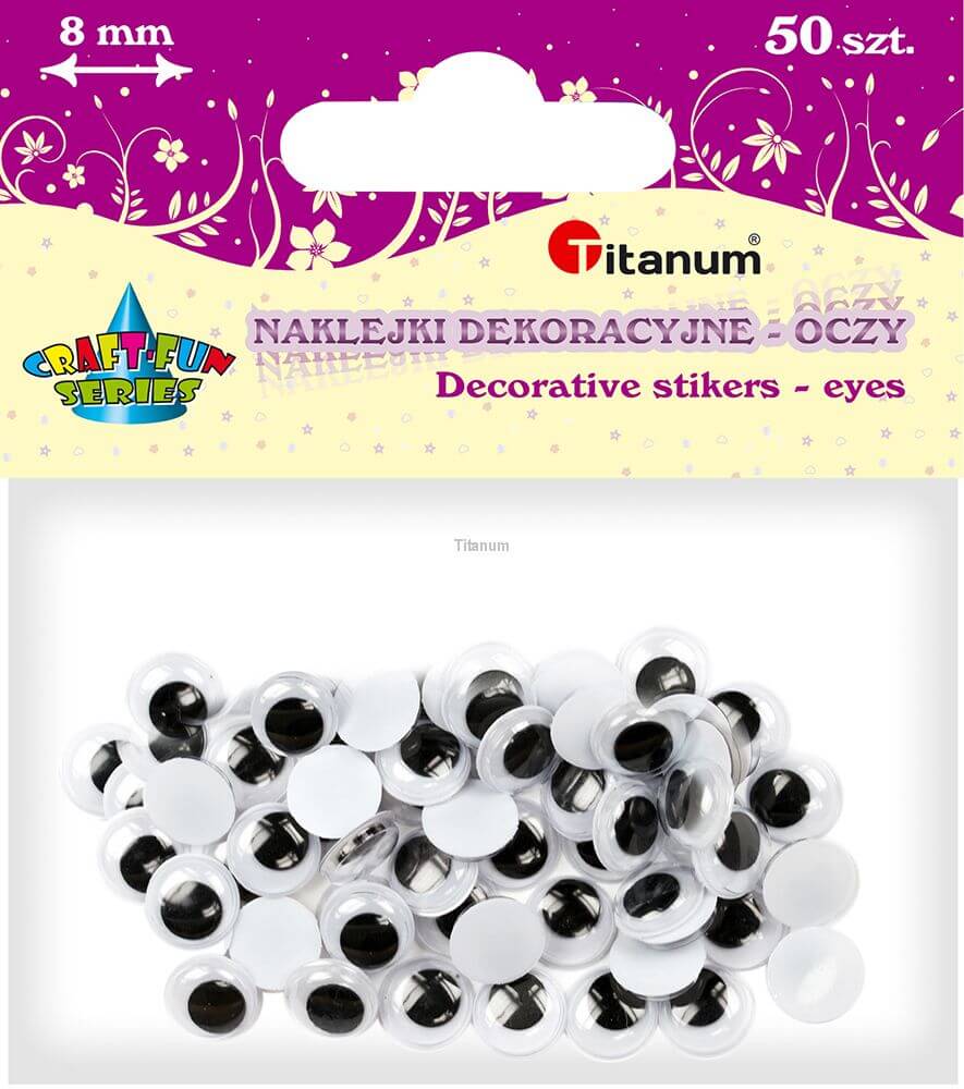 Levně Titanum Očička 8 mm - 50 ks, Titanium