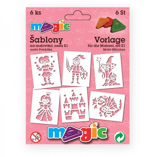 Levně Magic šablony papírové 6 ks sada E1 - POHÁDKA