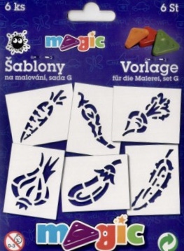 Levně Magic šablony papírové 6 ks sada G - ZELENINA