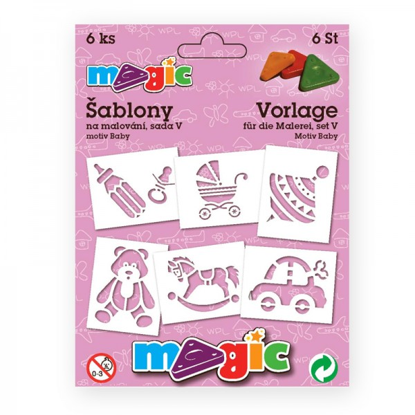 Levně Magic šablony papírové 6 ks sada V - BABY