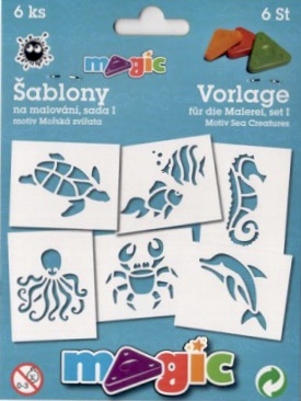 Levně Magic šablony papírové 6 ks sada I - Mořská stvoření