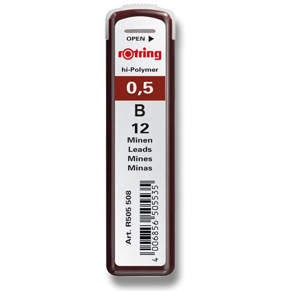 Levně Rotring R505507N TIKKY tuhy do mikrotužky 0,5 mm B