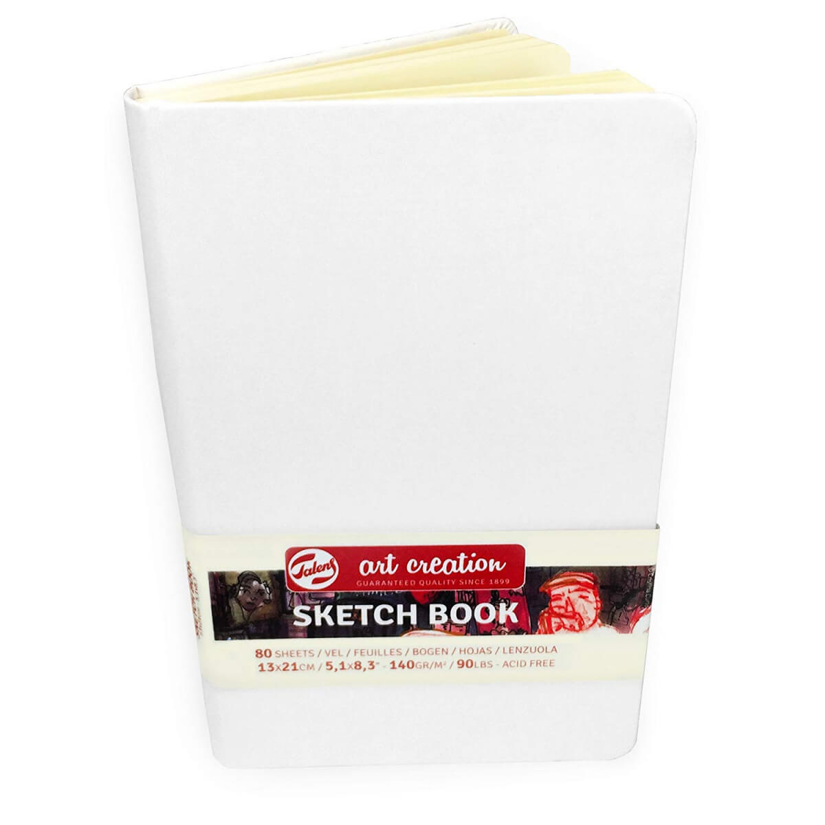 Levně Talens Art Creation Sketch Book - skicák v bílé tvrdé vazbě 9x14 cm 80 listů 140 g