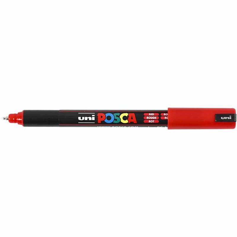 Levně Akrylový popisovač Uni Posca 1MR 0,7 mm trubičkový hrot, červený 15