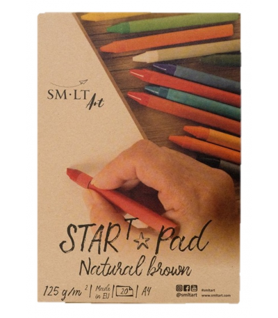 Levně SM.LT Skicák s přírodním papírem Smlt Star Pad Brown Natur A5, 125g, 20 listů
