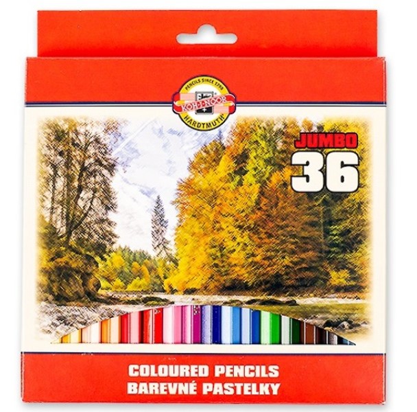 Levně Koh-i-Noor Pastelky JUMBO silné lakované 36 barev