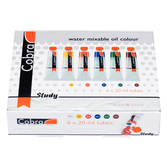 Royal Talens Olejové barvy Talens Cobra Study 6 x 20 ml - ředitelné vodou