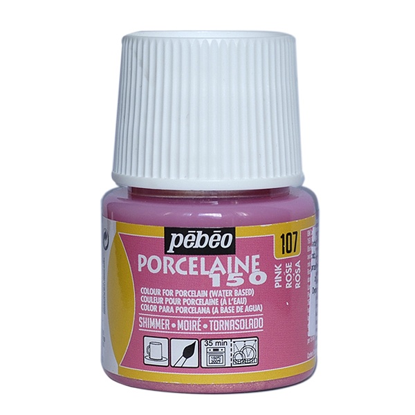 Levně Pébéo Barva na porcelán a sklo Porcelaine 150 45 ml - růžová metalická 107