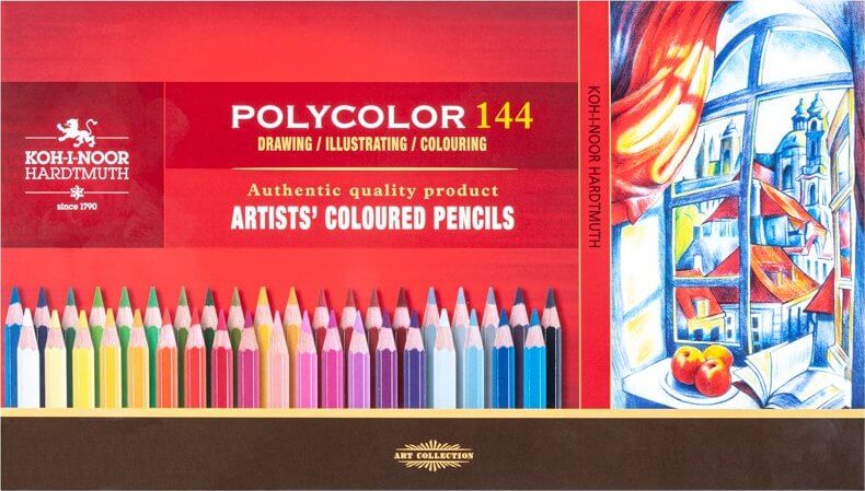 Levně Koh-i-Noor 3828 144 ks umělecké pastelky Polycolor