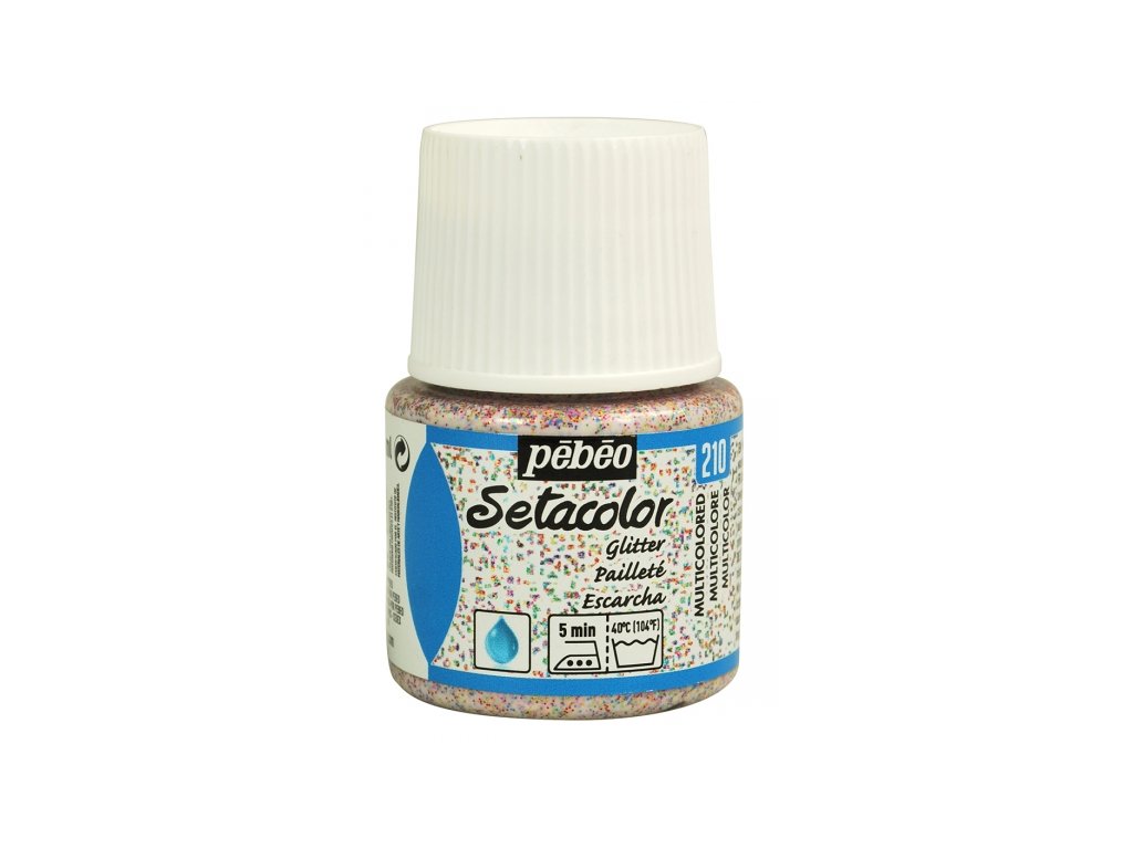 Levně Pébéo Barva na textil Setacolor Light glitter 45 ml - Duhová 210