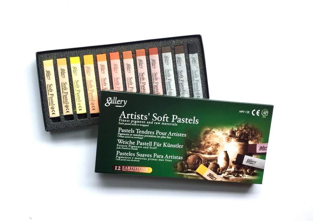 Levně Suché pastely Mungyo Gallery Soft Pastel Earth MPV12E 12 barev