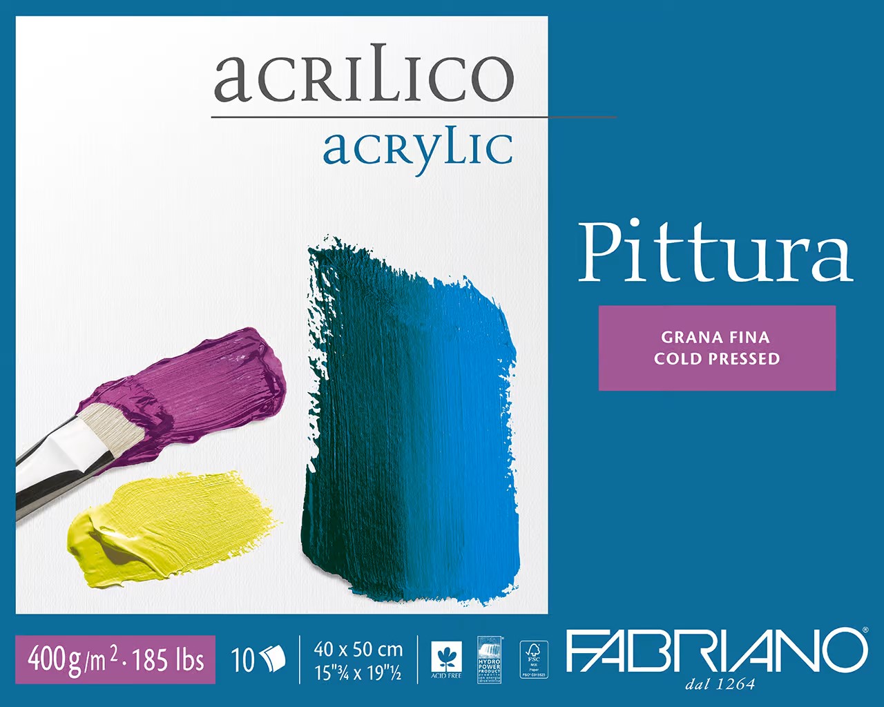 Fabriano Pittura Acrilico - arch  na akryl 50x70 cm, 400 g